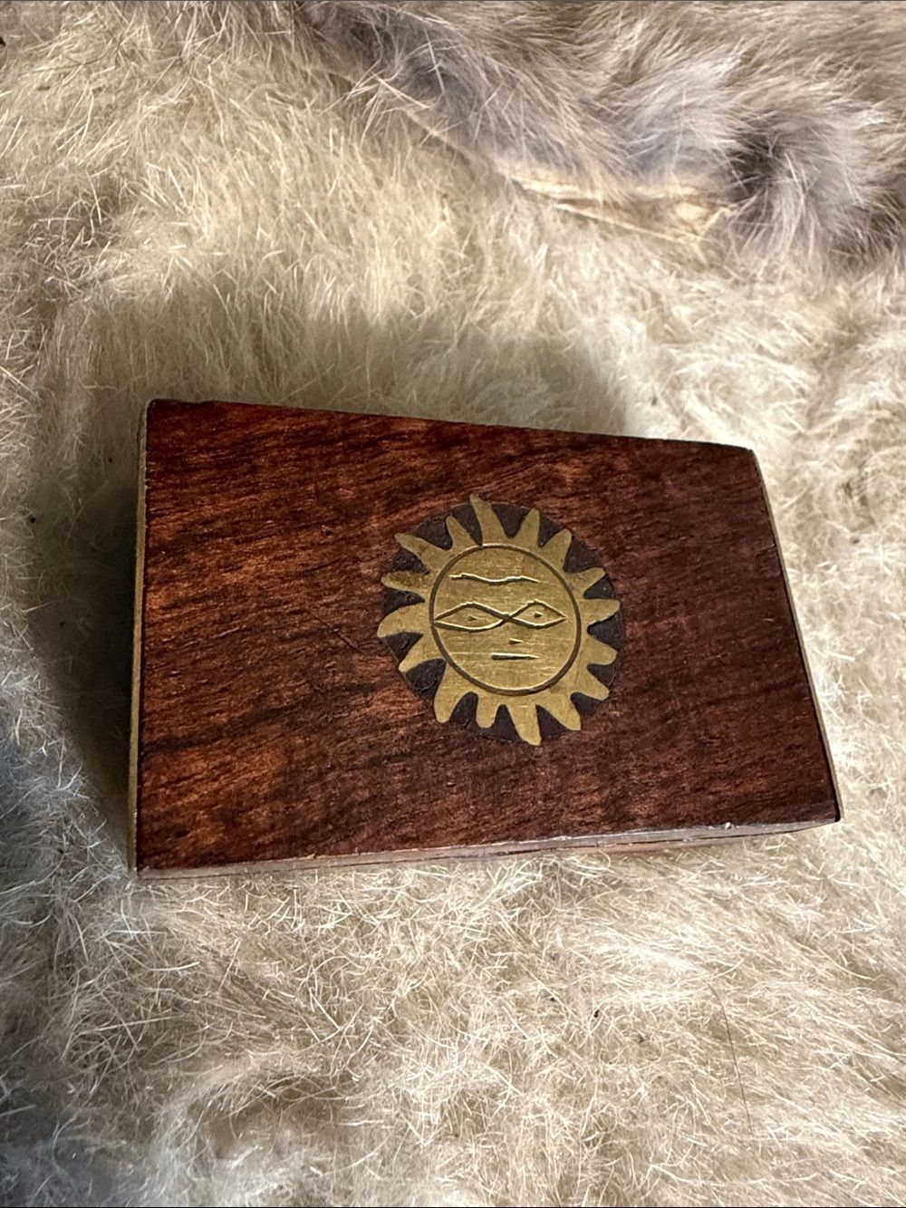 Handmade wooden and brass trinket box (1600)
